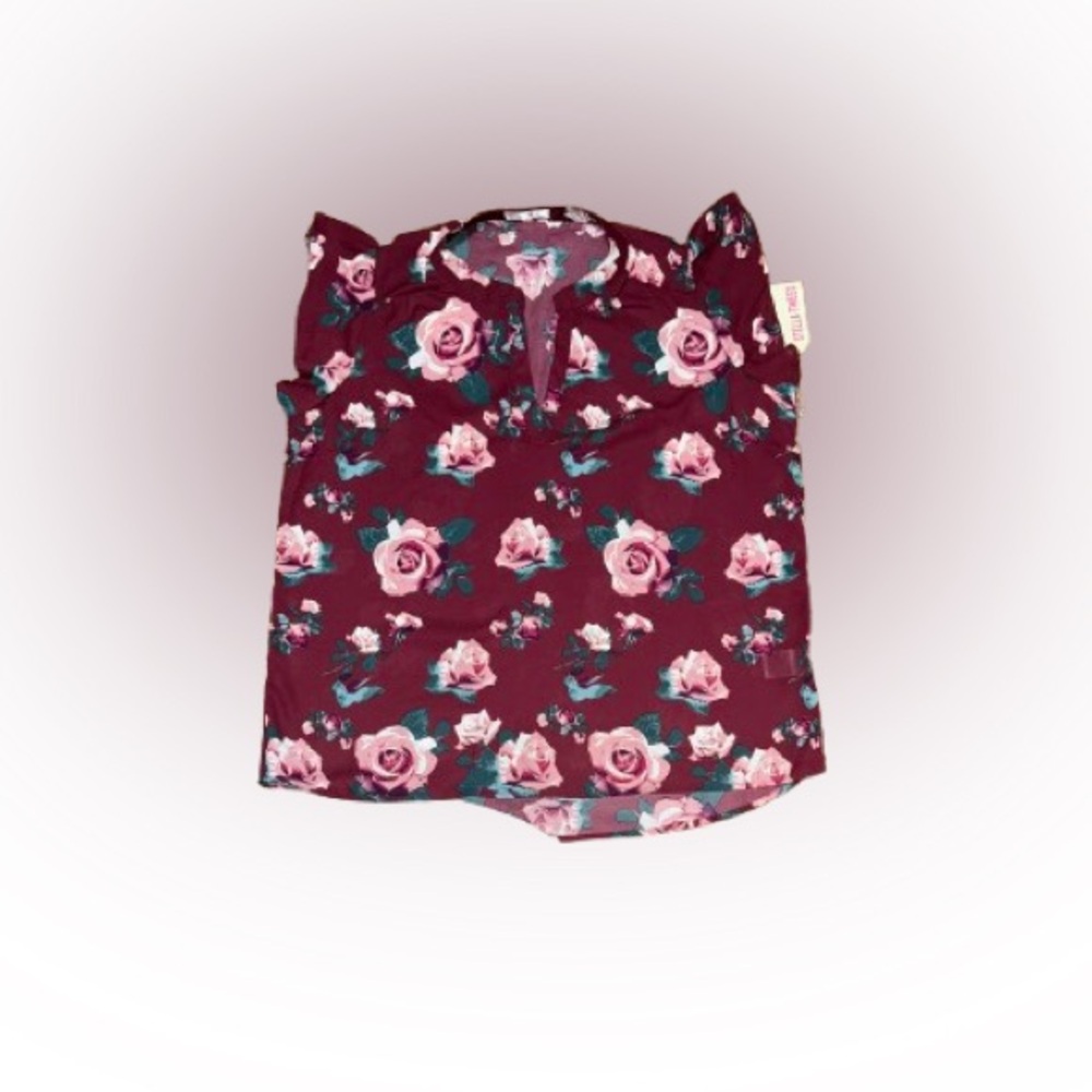 Floral Burgundy Women's Top